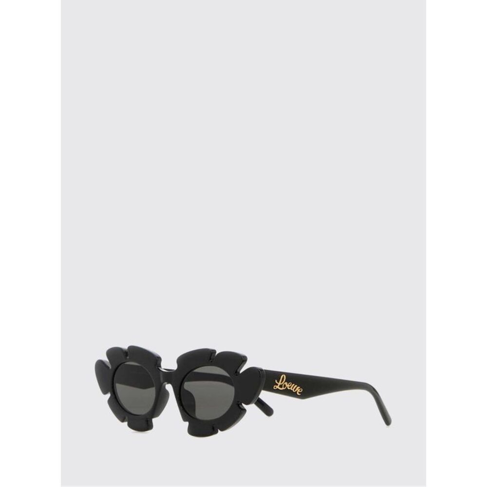 Loewe Men Loewe Black Acetate Cat-Eye Sunglasses With Flower Design